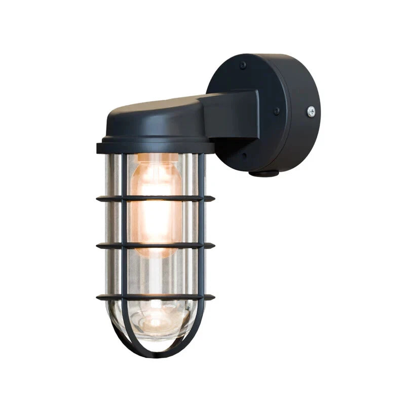 Outdoor Wall Light Fixture Industrial Exterior Wall Sconce Modern Outdoor Lighting Waterproof Wall Lantern Rustic Outdoor Wall Mount Black Metal Porch Light Edison Style Outdoor Light Weatherproof Exterior Lamp Commercial Grade Outdoor Light Durable