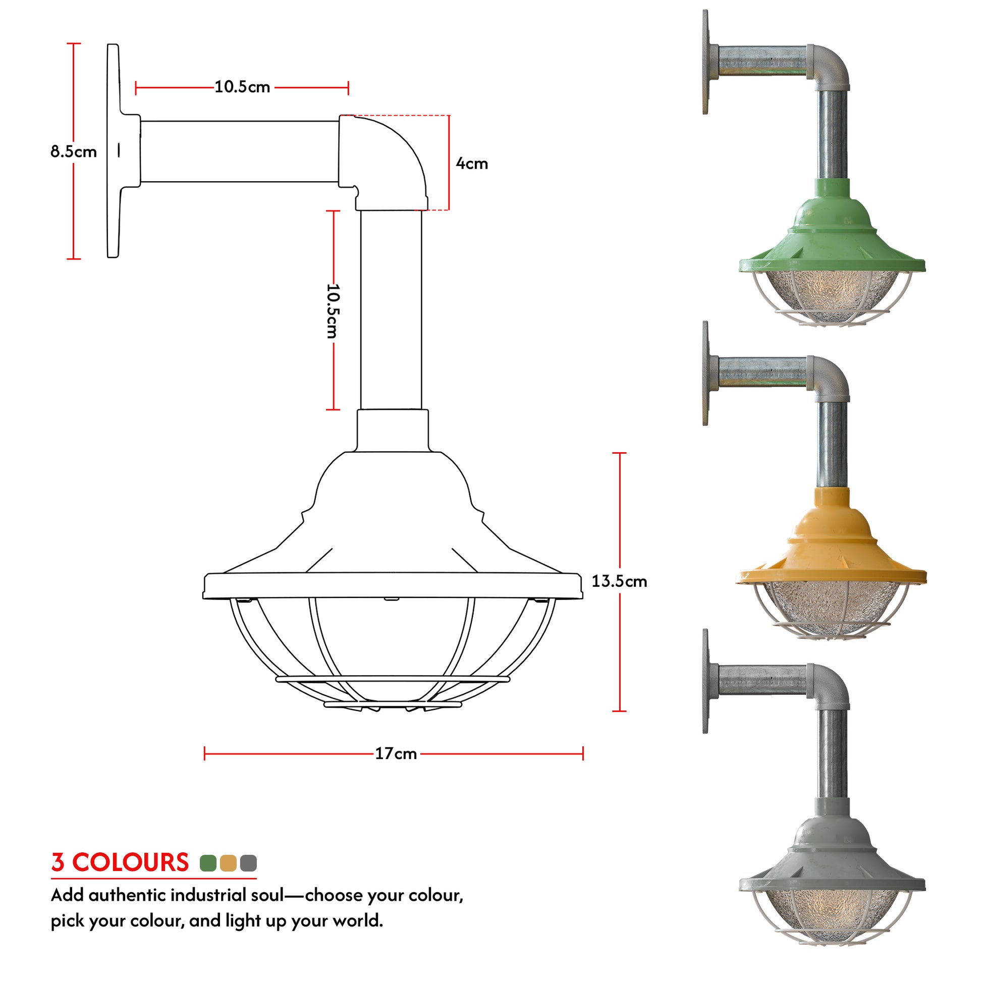 caged lights- size image