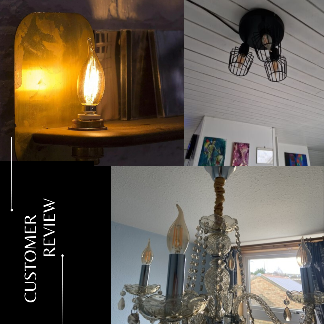 Chandler led light bulb e14 4w clear candle dimmable