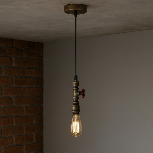 Vintage Industrial Retro Pendant Light Metal Pipe Light ~6094