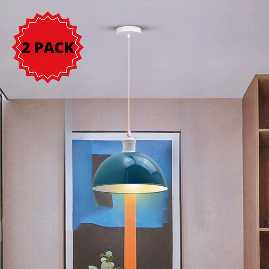Pendant Lighting Dome Blue 2 pack