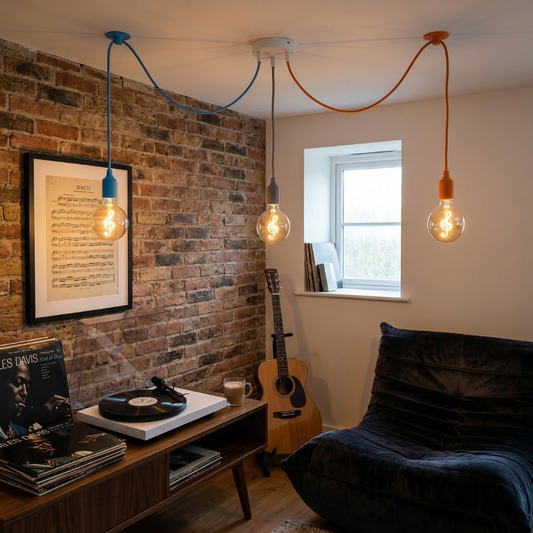 3-koppige kleurrijke spin hanglamp woonkamerdecoratie~5184