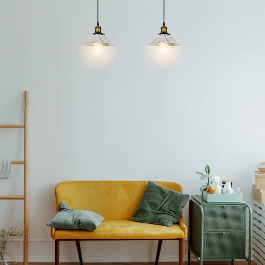 Chromen 2-weg retro industriële plafondlamp E27 hanglamp ~ 3496