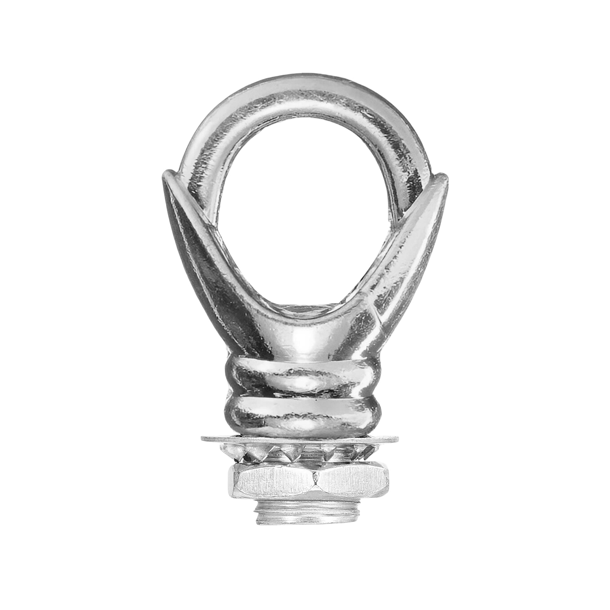 A collection of ceiling hook rings in various colors including gold, silver, black, and white, designed to be fitted onto a lighting fixture.