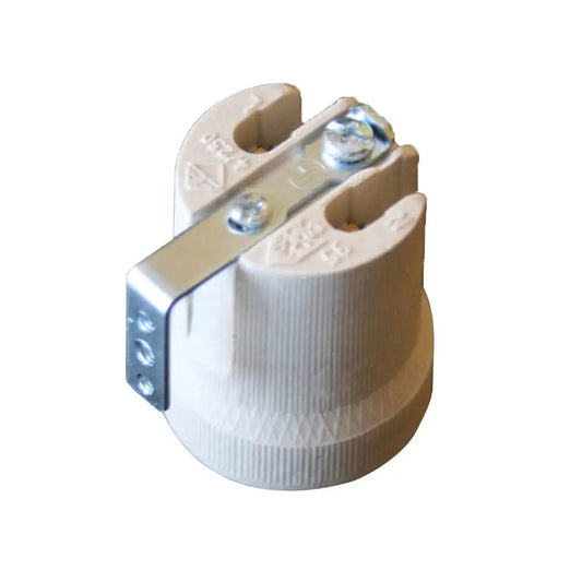 Keramische warmtelamphouder Edison schroef wit E27 60W~4112