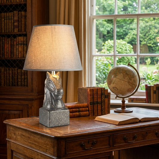 Horse Head Table Lamp Ceramic Base -E27 ONOFF Plugin