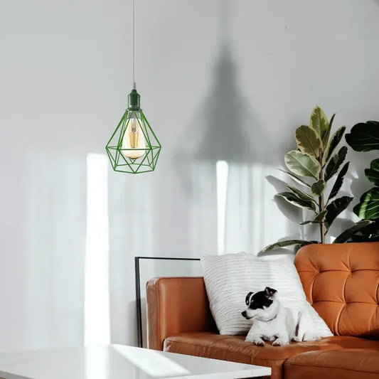 Industriële metalen kooi plafond hanglampen lampenkap ~5316