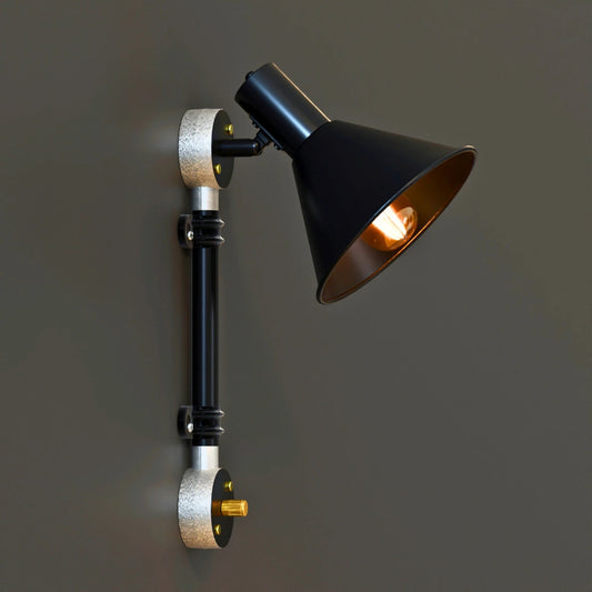 Industriële 20mm buisvormige wandlamp met hoek ~5694