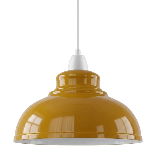 Gele metalen lampenkap plafondlamp ~2080