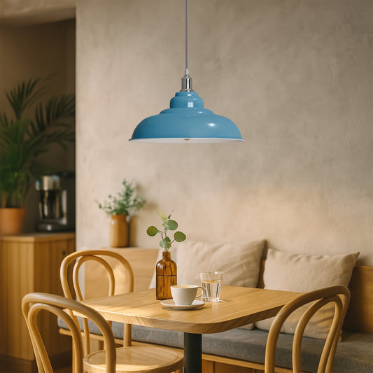 Vintage hanglamp met plafondkap, industriële kroonluchter, plafondlamp ~1176