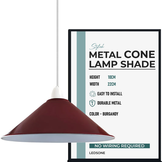 Vintage industriële retro hanglampenkappen, eenvoudig te monteren metalen plafondlampenkap ~4974