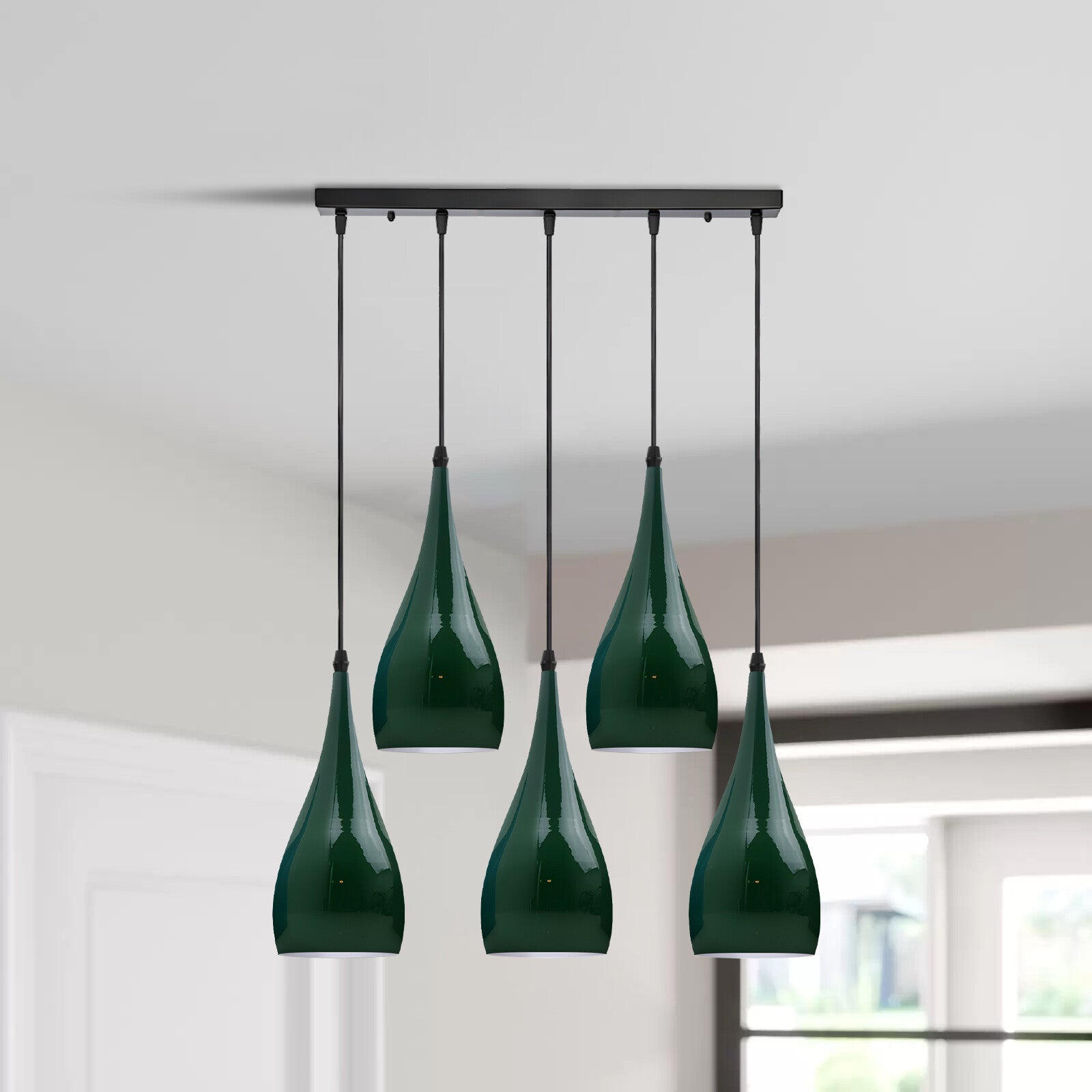 Teardrop pendant light