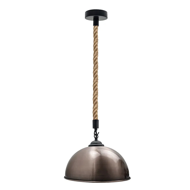 satin nickel Metal Dome Shade Ceiling Pendant Lamp