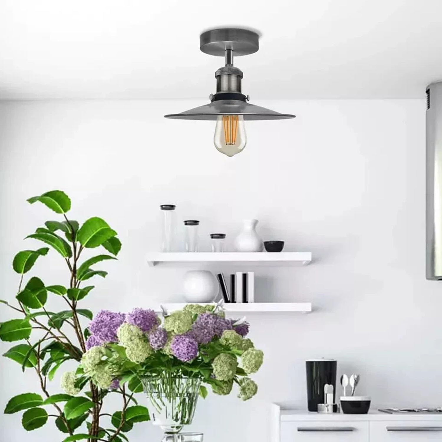 modern ceiling light semi-flush mount light metal light fixture modern flush mount ceiling light semi-flush vintage flush ceiling light industrial light fitting vintage flush mount ceiling light flush metal ceiling light copper flush ceiling light silver flush ceiling light lighting for farmhouse vintage copper light fitting semi flush flush light ceiling Light  led ceiling light mini pendant light  light fitting  flush mount light Flush Mount Ceiling Light Flat lampshade