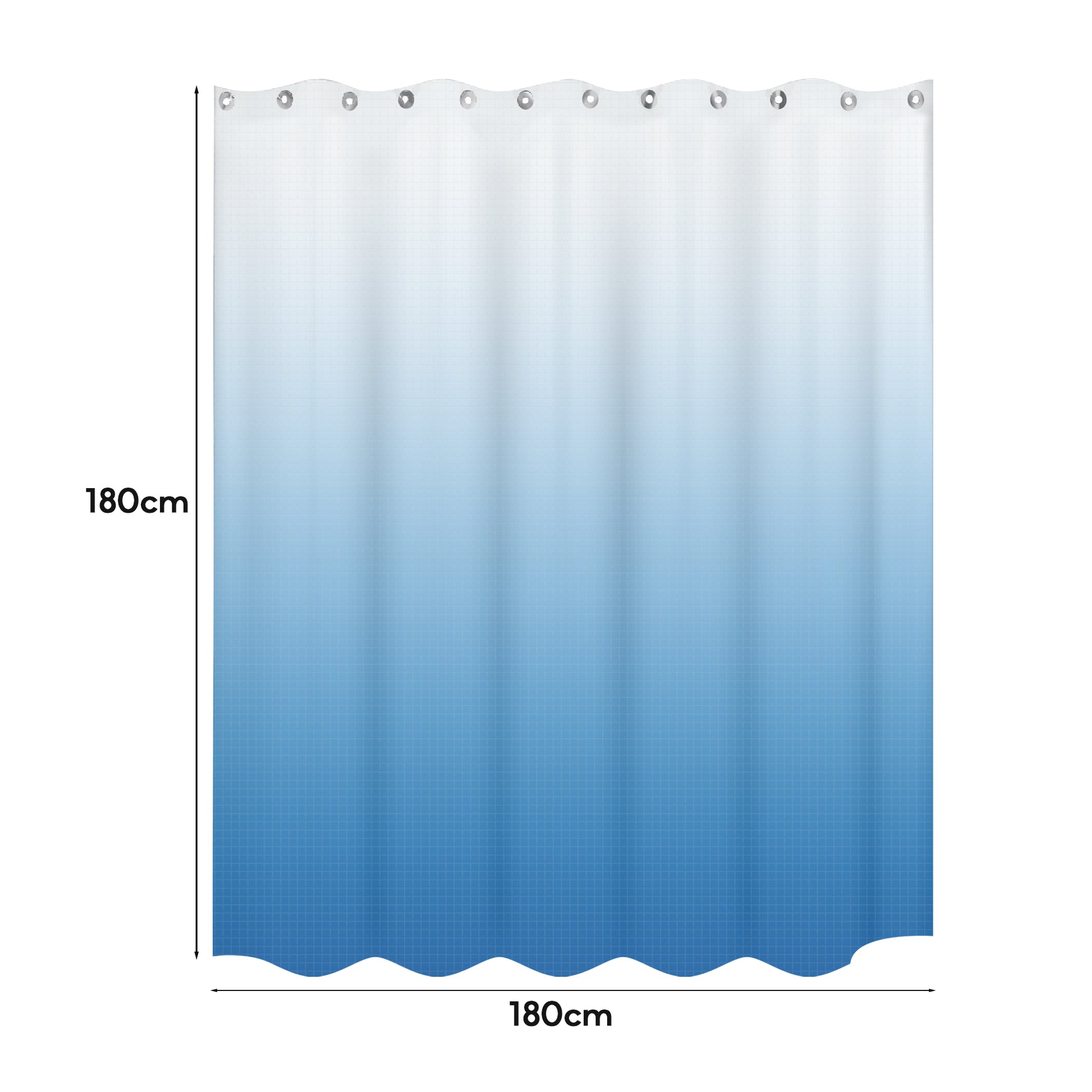 blue mold proof shower curtain