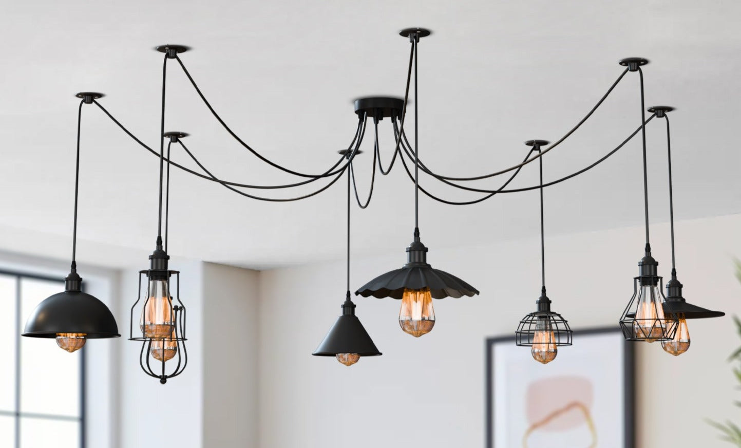 Industrial Spider Light for Home