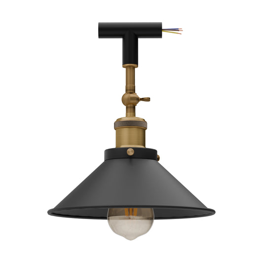 Buisverlichting L & T-connector met E27-armhouder -5643