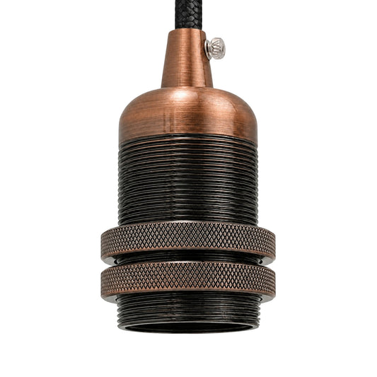 Gladde houder met ring koperen E27-fitting keramische houder ~ 2737