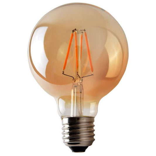 Vintage LED-lamp E27 G80 dimbaar 4W bollamp warm wit ~3377