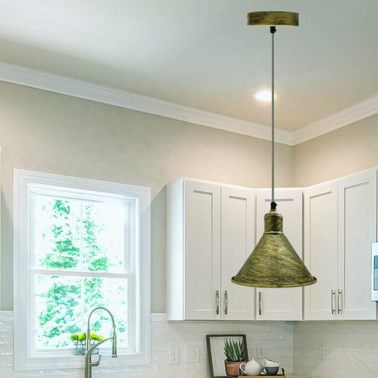 brushed brass metal ceiling pendant light