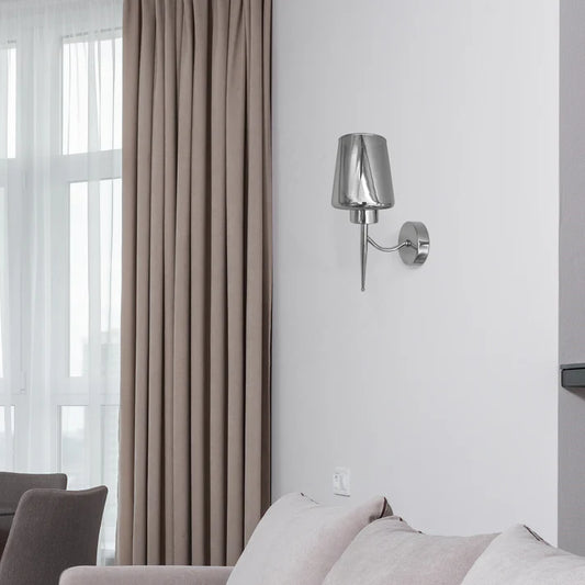 Industriële wandlampen met gerookte glazen kap, wandlamp ~5979