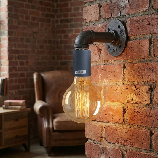 Waterpijp wandlamp Industriële stijl enkele wandlamp ~1523