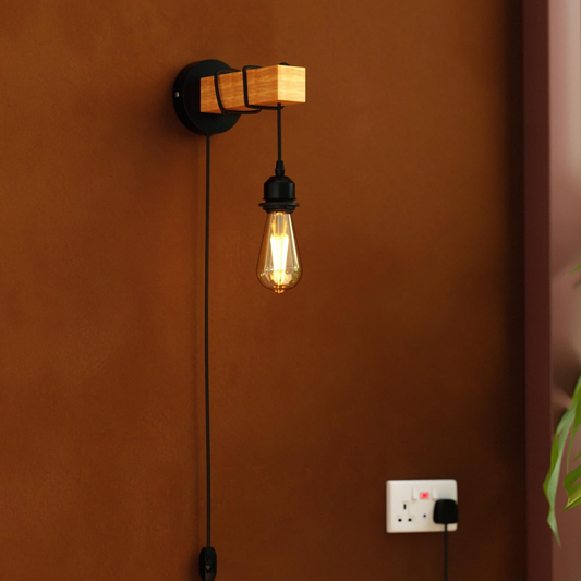 Dimmer Wooden Wall Light ~6444