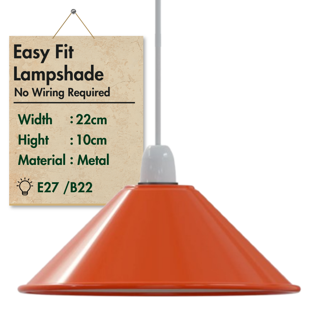 Vintage Metal Cone shaped Pendant light Lamp Shade