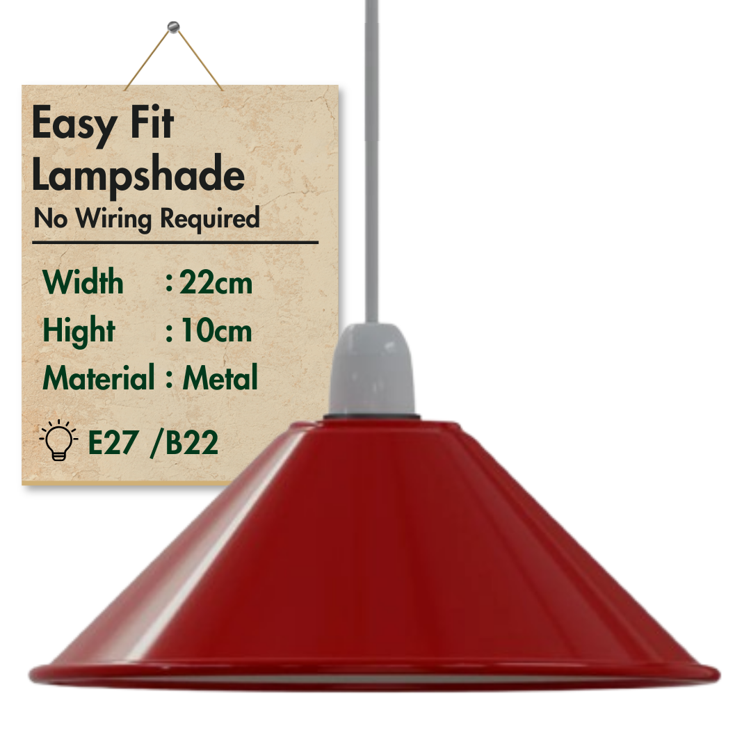 Vintage Metal Cone shaped Pendant light Lamp Shade