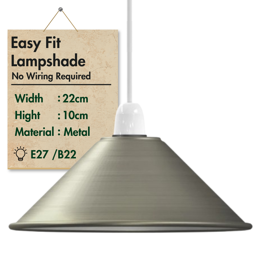 Vintage Metal Cone shaped Pendant light Lamp Shade