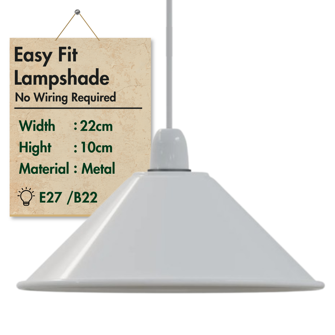 Vintage Metal Cone shaped Pendant light Lamp Shade