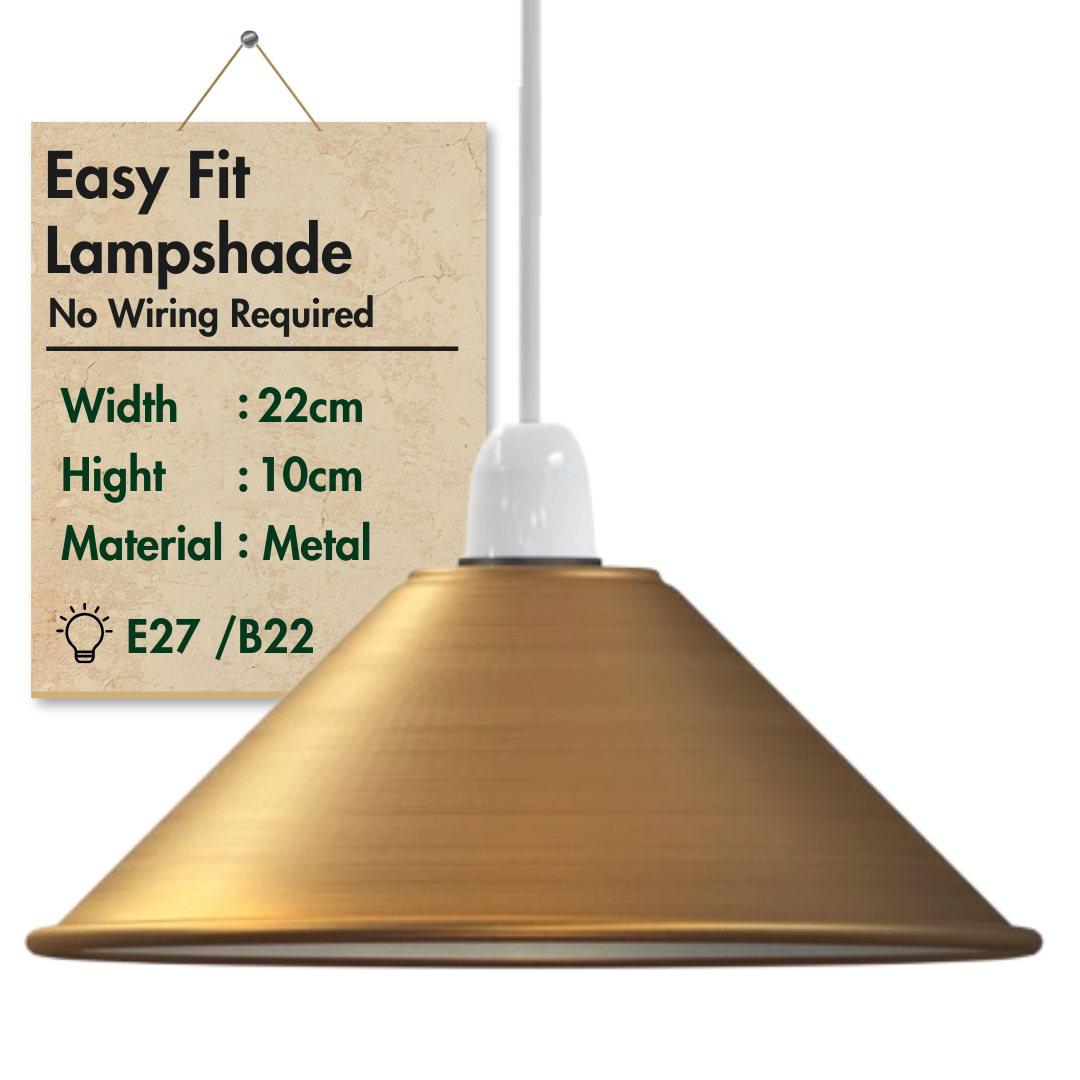 Vintage Metal Cone shaped Pendant light Lamp Shade