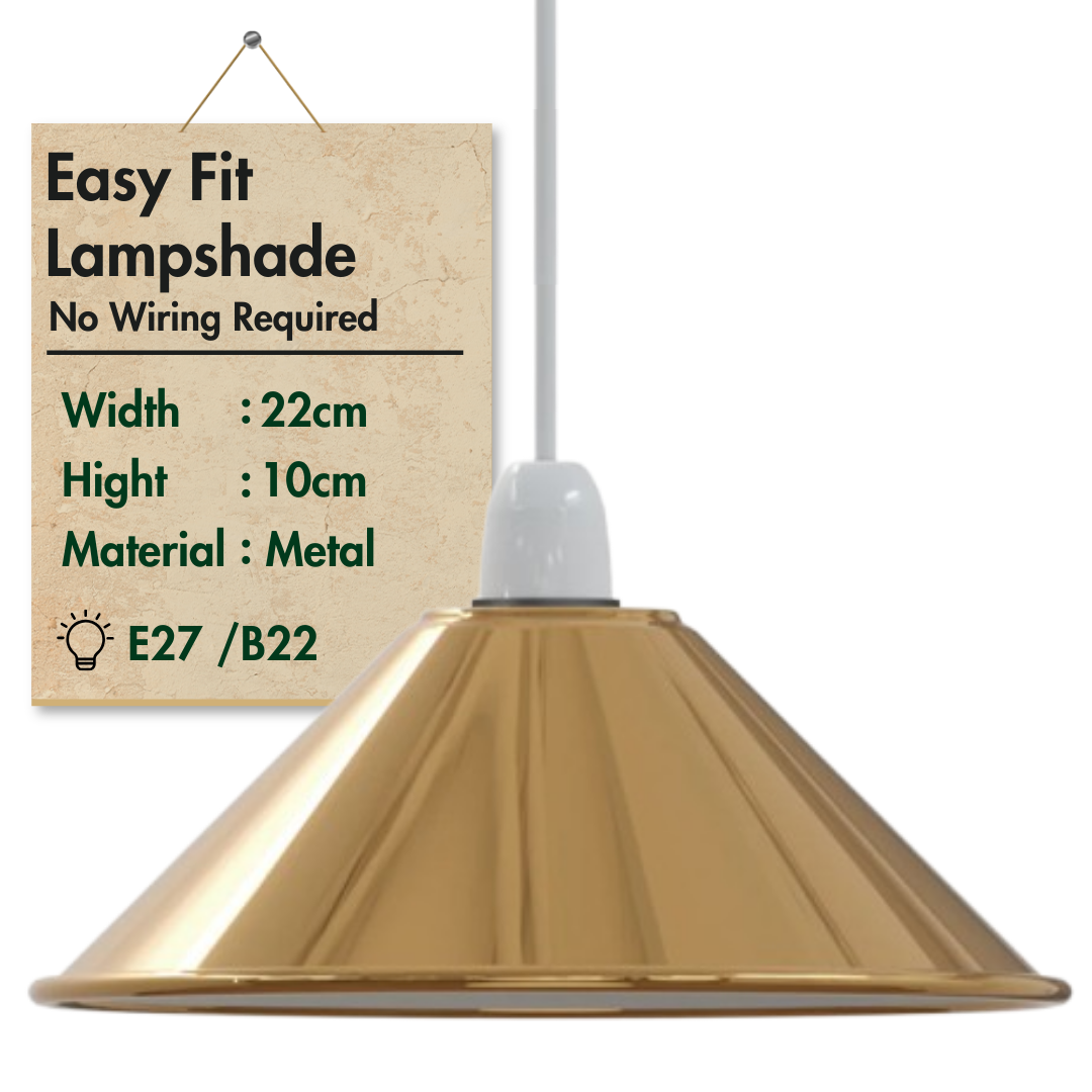 Vintage Metal Cone shaped Pendant light Lamp Shade