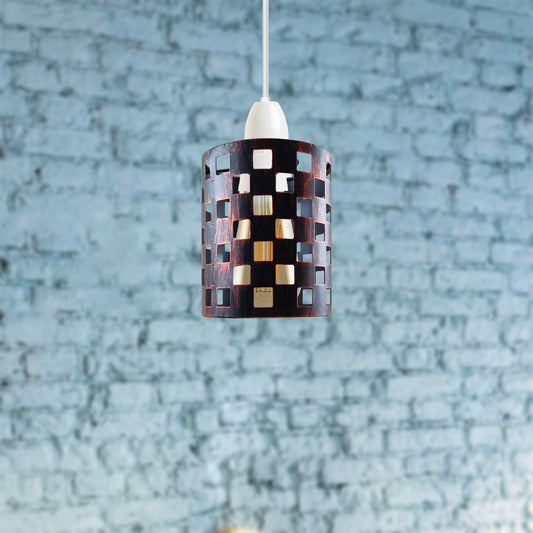 Industriële plafondlamp met lampenkap, rustiek modern patroon, eenvoudig te monteren, 2004