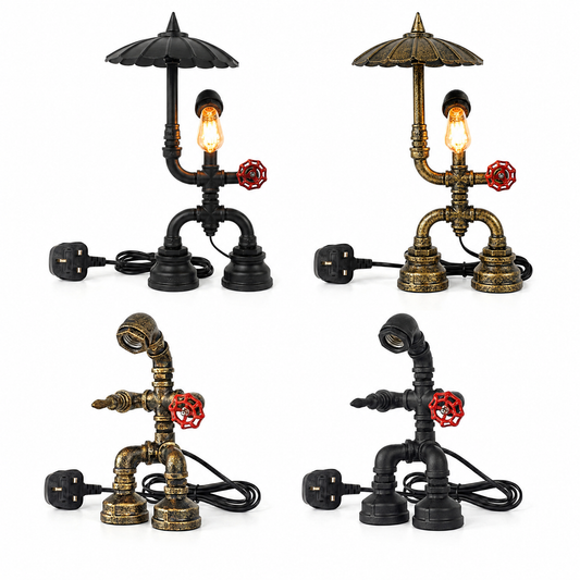 Steampunk Water Pipe Table Lamp E27 ~6556