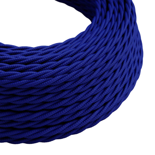 1M/5M/10M 3-aderige gedraaide elektrische kabel met bekleding in donkerblauwe kleur, 0,75 mm~3050