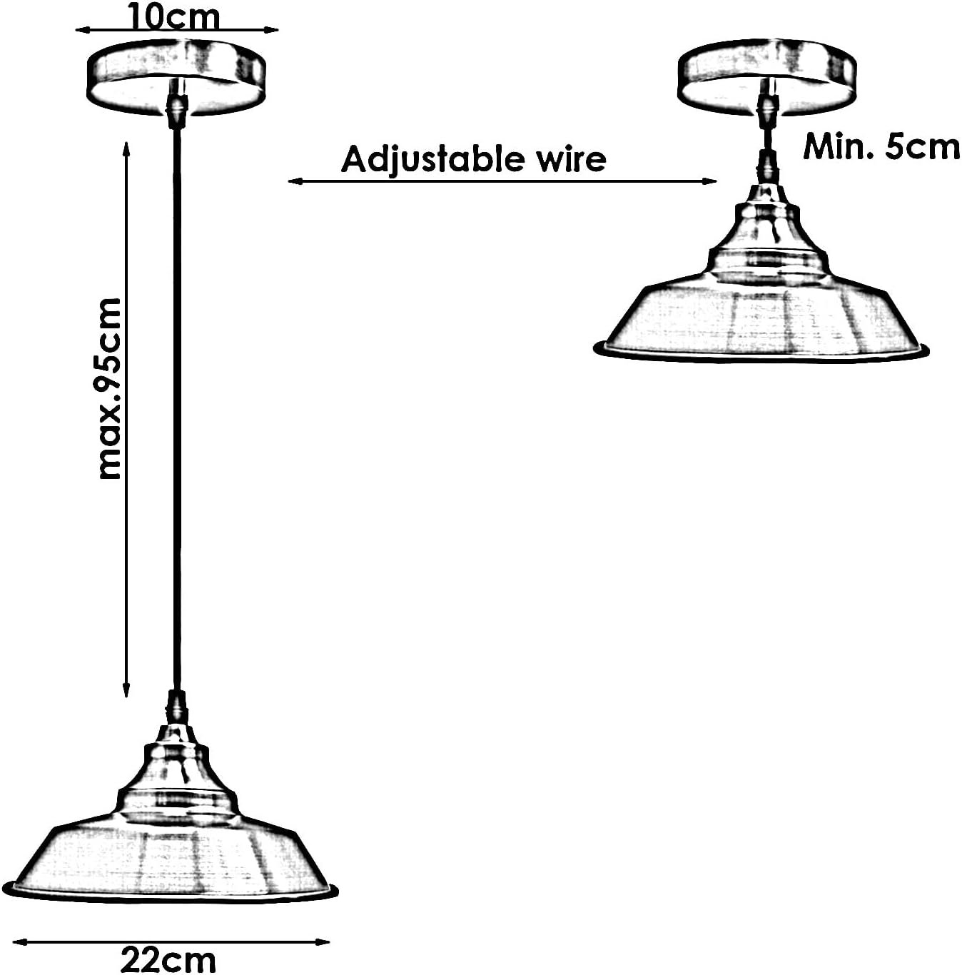 ceiling lamps for bedroom height adjustable