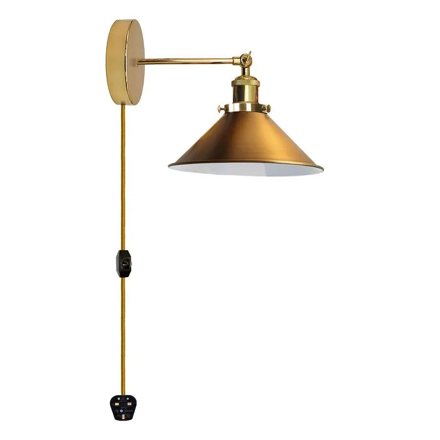 bedside wall lights plug in