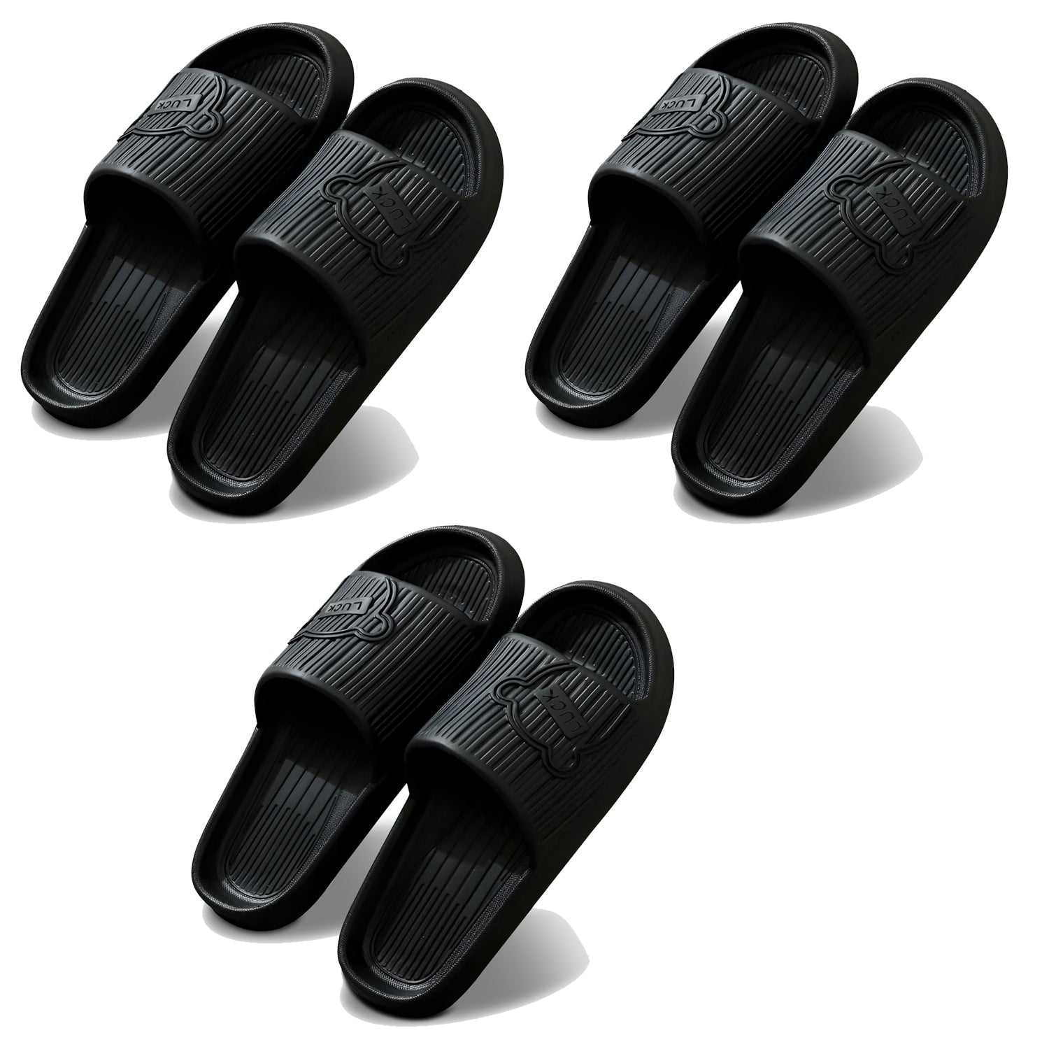 Flip Flops Men Women Black Non-Slip Sandals