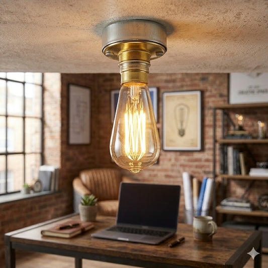 Industriële plafondlamp in vintage stijl B22 Conduits Light ~1555