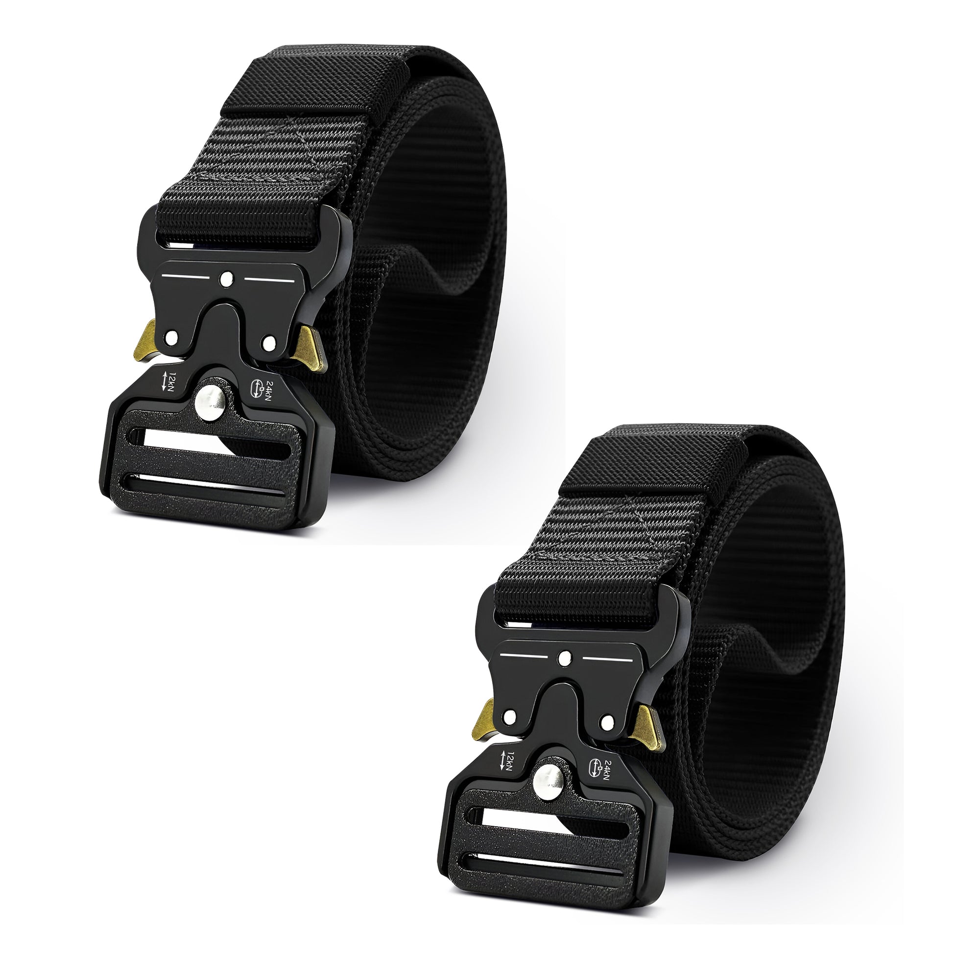 Fabric Trim Men's Belt Adjustable Buckle Fit