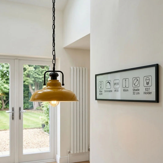 The Foundry Industrial Chain-Suspended Barn Light ~6963