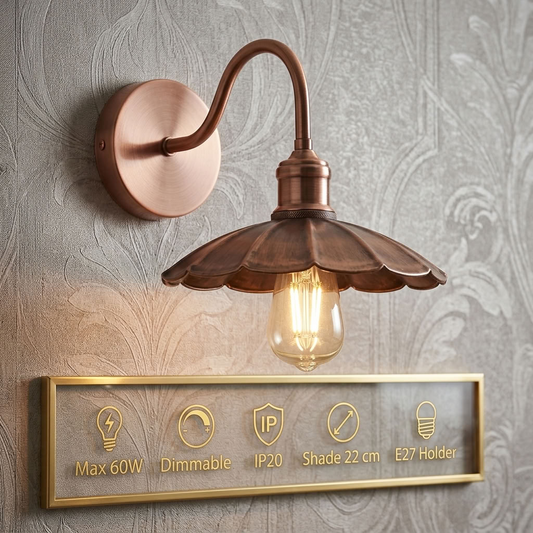 Wandlampen voor binnen, vintage lampen, woonkamer, slaapkamer ~1499