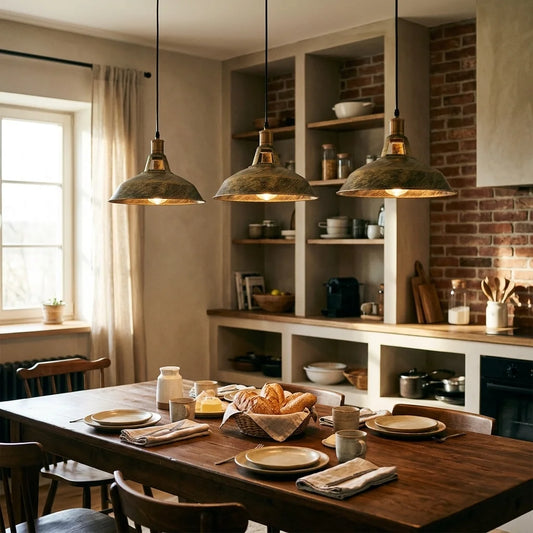 3-Pack Retro Industrial Style Metal Pendant Ceiling Lights ~6268