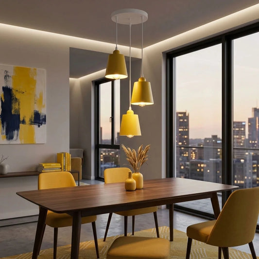 Ronde hanglamp met 3 koppen en verstelbare kabels – E27-compatibel ~5876