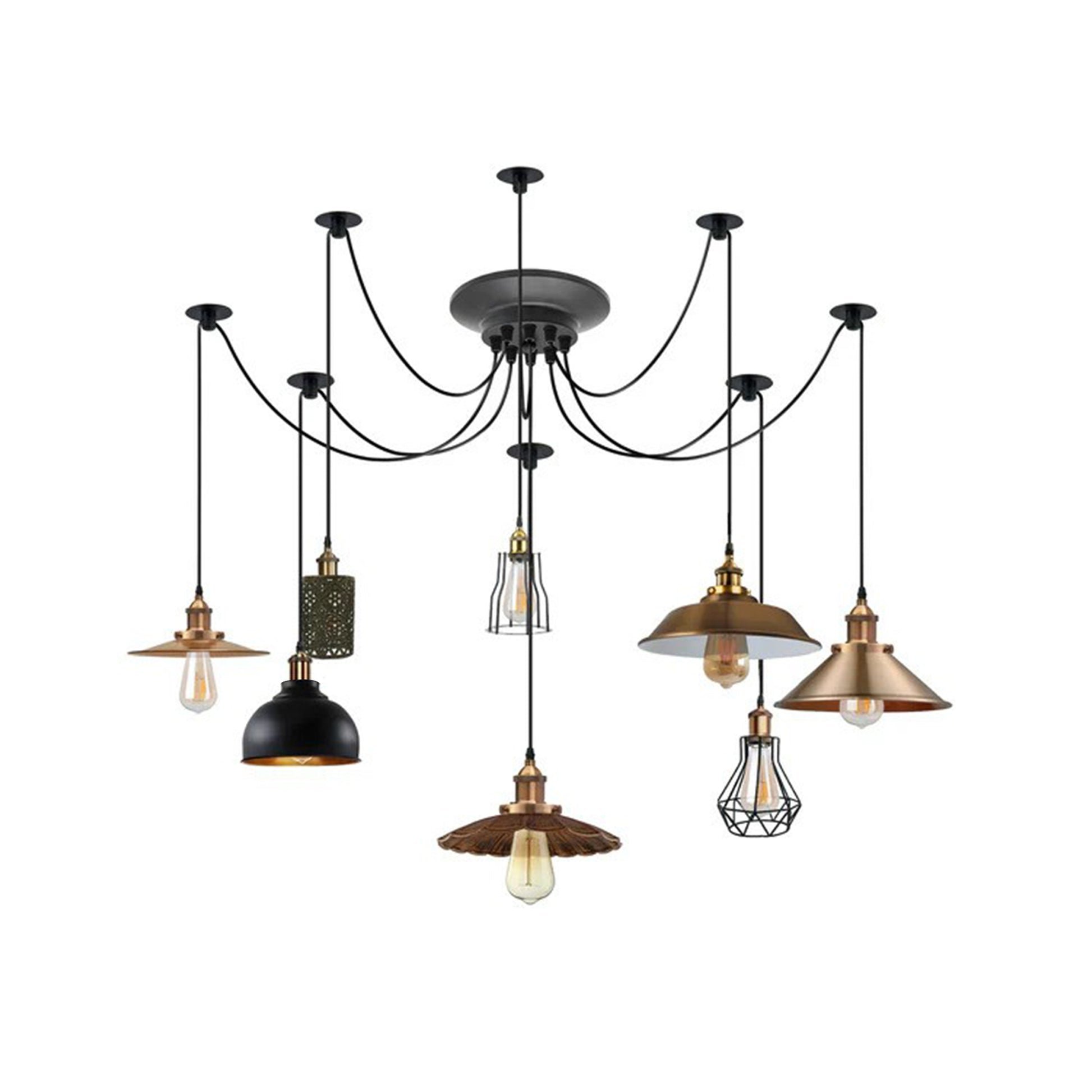 8-way spider pendant light for living room