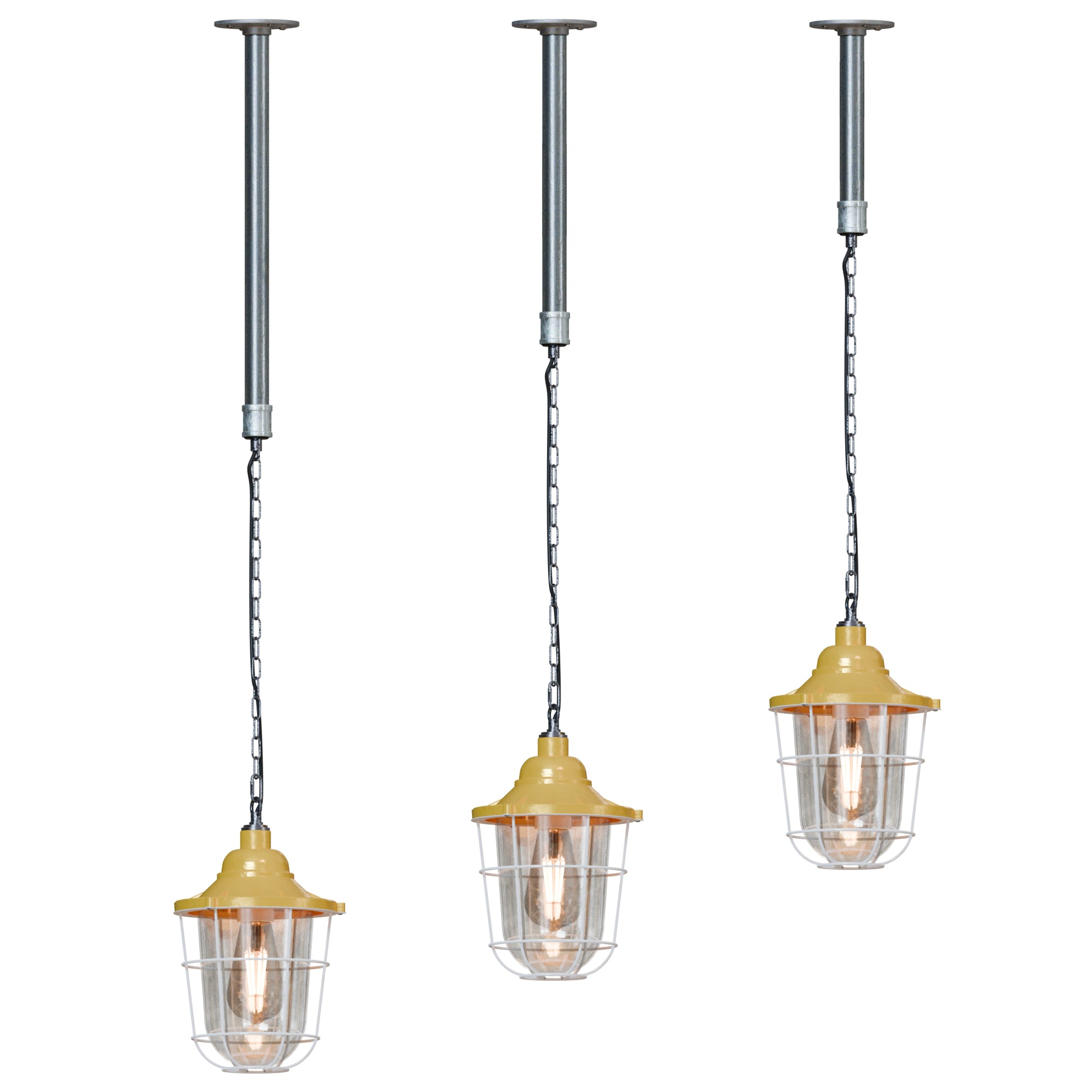 galvanized hanging pendant lamp