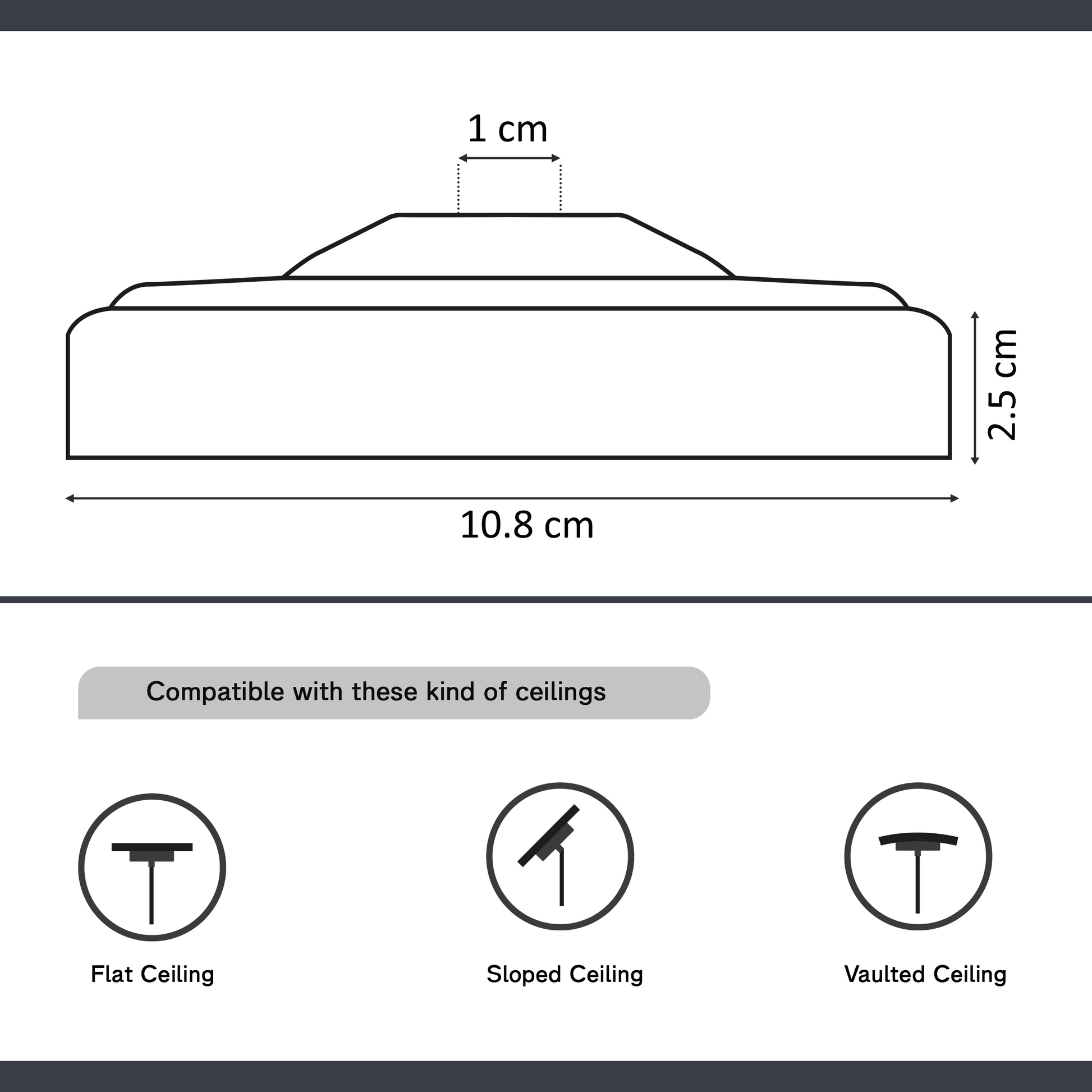 Side Fitting Ceiling Rose