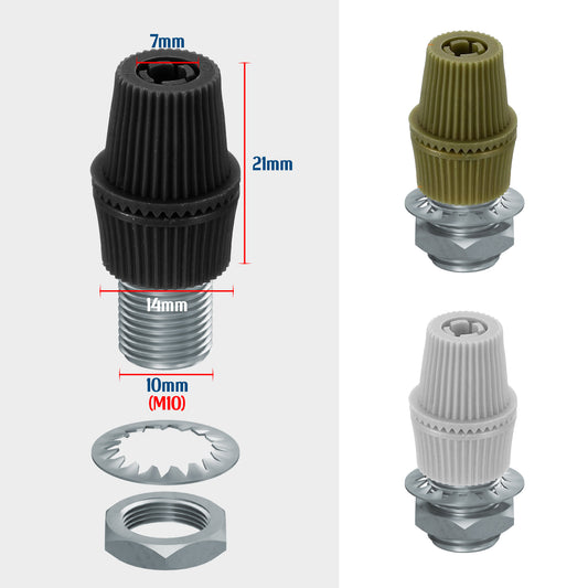 Kunststof flexibele snoergreep met 10 mm buitendraad ~4110