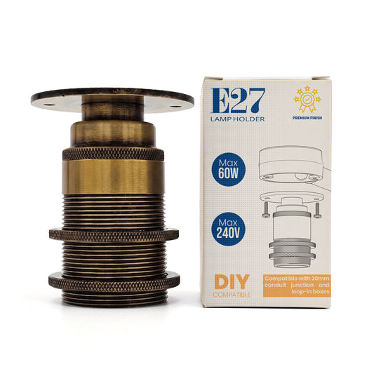 E27 ES-lamphouder met schroefdraad en 20 mm buisfitting - 5585